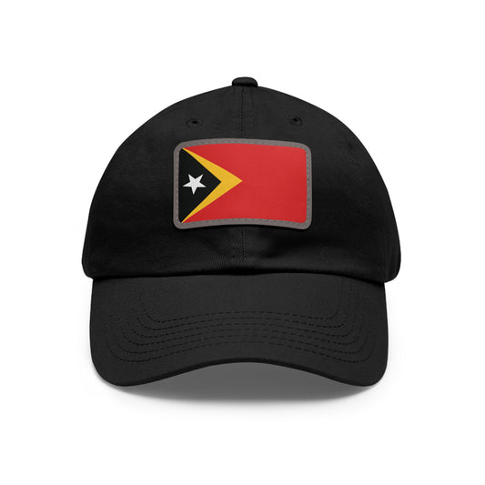 Flag Village Timor(East Timor) Flag Hat Cap with Leather Patch