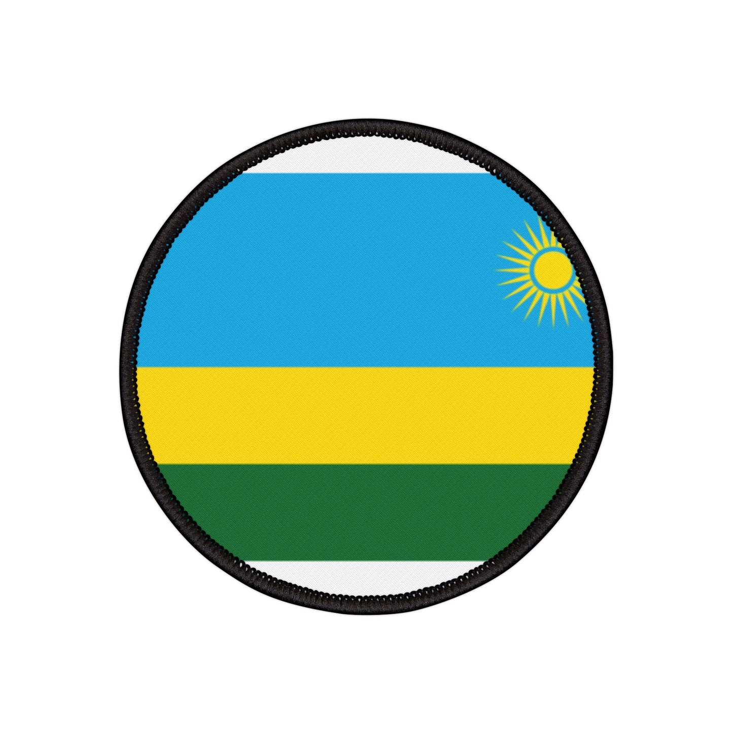 Flag Village Rwanda Flag Embroidery Iron-On Patches