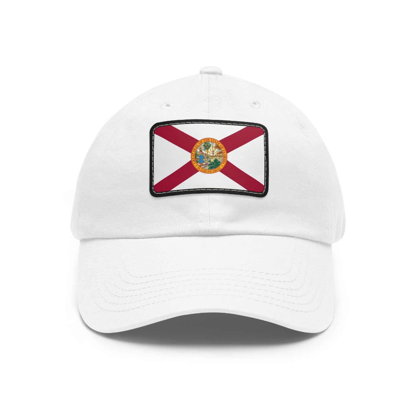 Flag Village USA Florida State Flag Hat Cap with Leather Patch