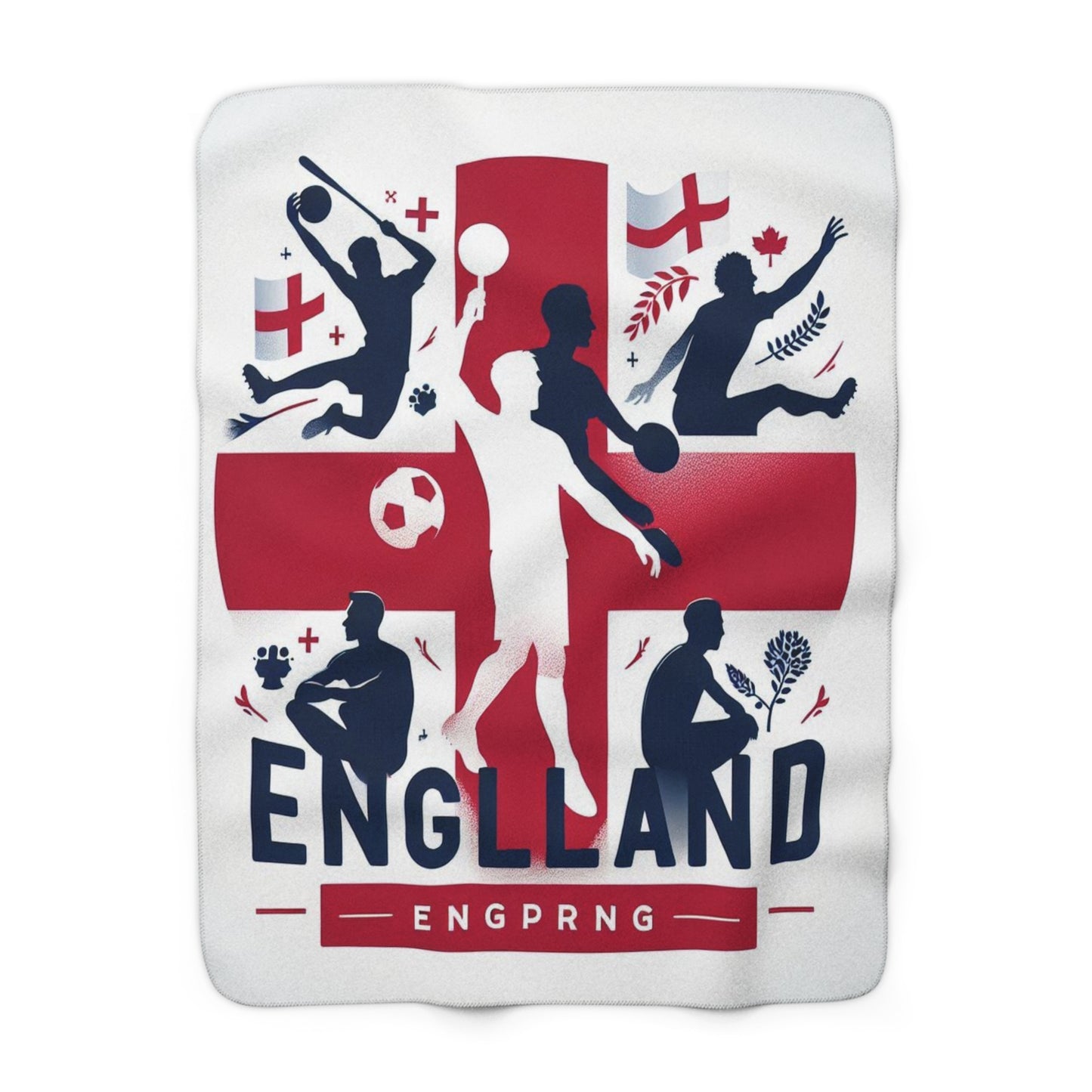 Flag Village ENGLAND Sporting Flag Sherpa Fleece Blanket GBR0009