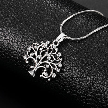 Flag Village Big Tree Of Life Pendant Necklaces Drilling CZ Zircon Multi Layers Chains Long Necklace Jewelry Gifts For Her