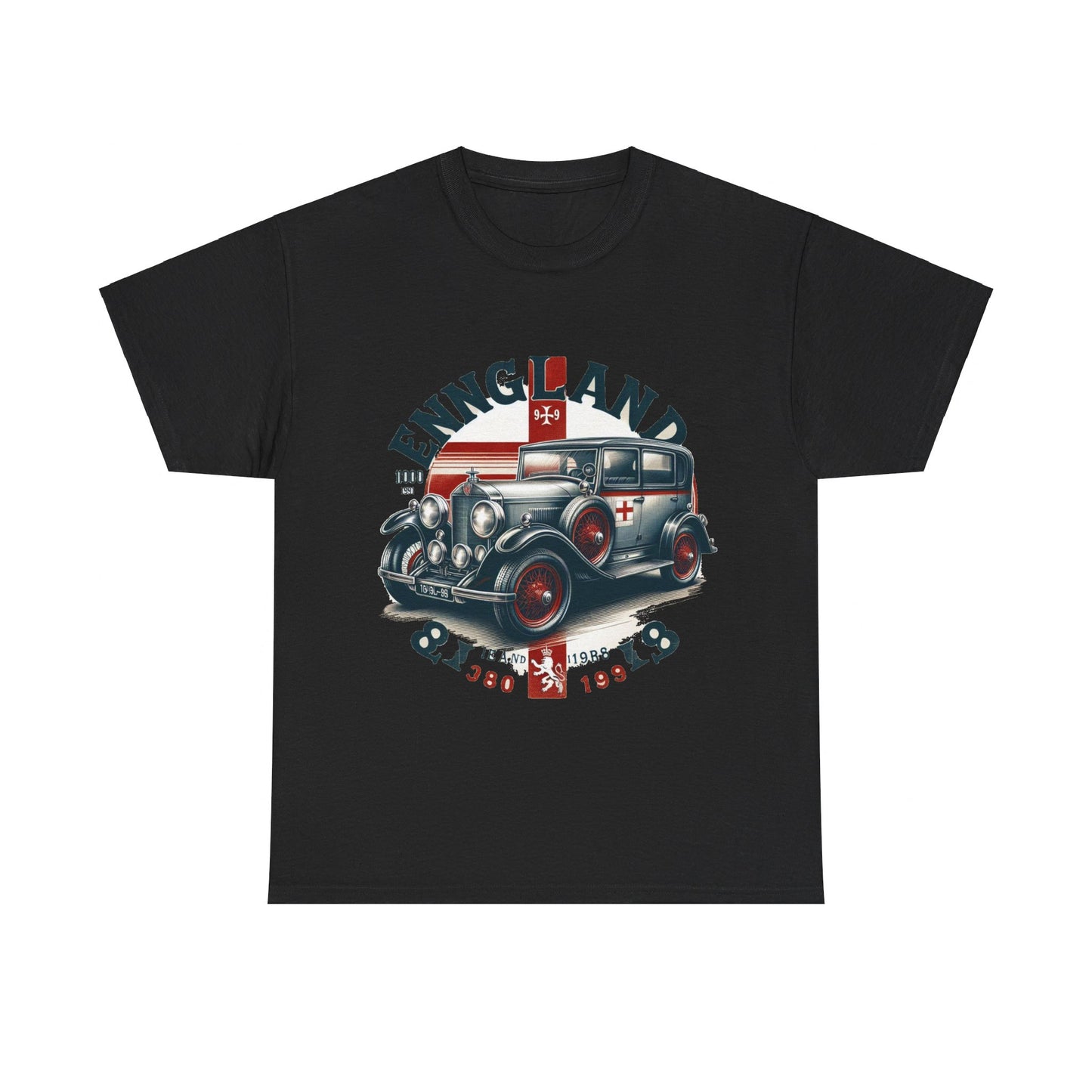 Flag Village UK Vintage Car Flag T-SHIRT Heavy Cotton Tee UK0016