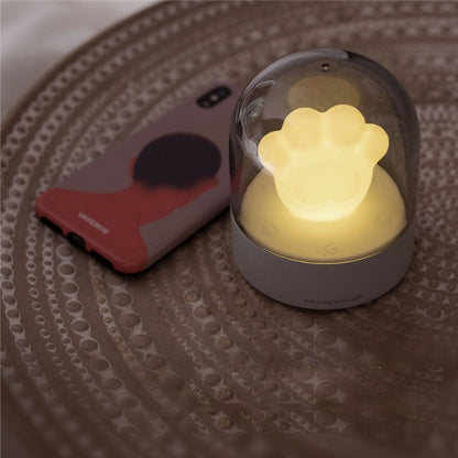 Flag Village Exquisite Night Light Cat Paw Light USB Charging Music Box Warm Musical Lamp Cats Paw Lamp For Kids Children Gift Desktop Decor