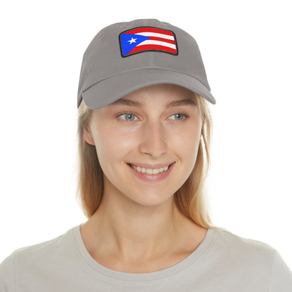 Flag Village USA Puerto Rico State Flag Hat Cap with Leather Patch