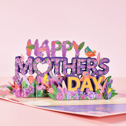 Flag Village 3D PopUp Flower Bouquet Cards Gifts Anniversary PopUp Mom Floral Bouquet Wife Invitation Card Greeting Cards Mothers Day Cards Postcard