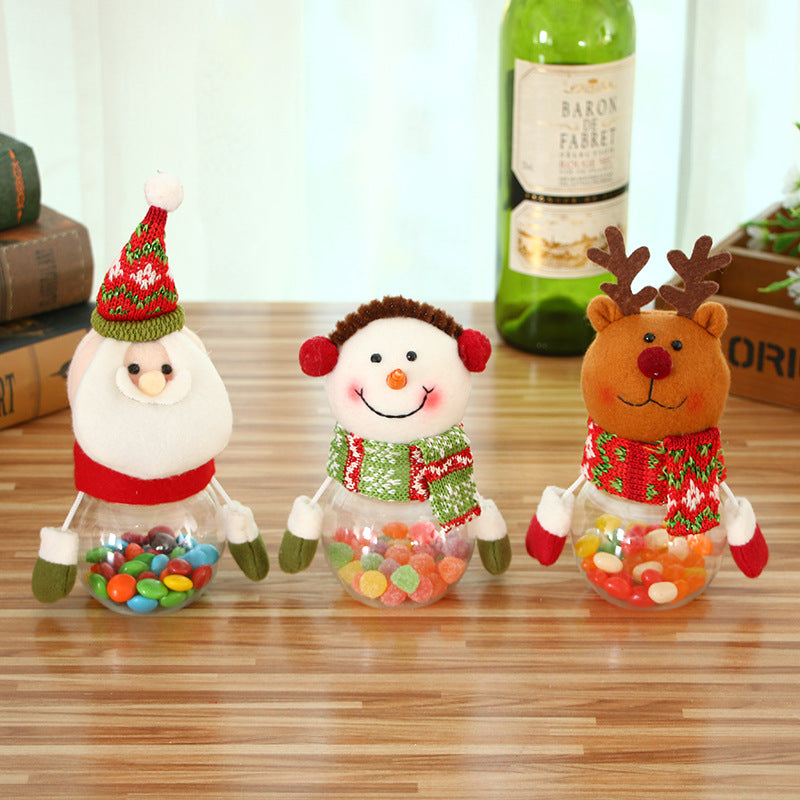 Flag Village Christmas Candy Jar Children Kids Storage Bottle Santa Bag Christmas Sweet Box Gift Chocolate Candy Box Natale Decorazioni