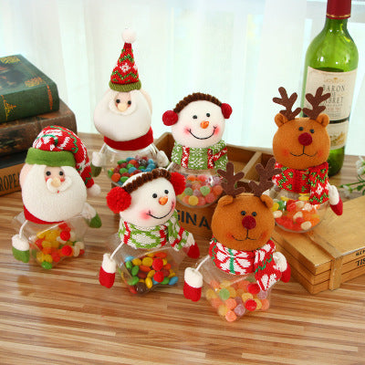 Flag Village Christmas Candy Jar Children Kids Storage Bottle Santa Bag Christmas Sweet Box Gift Chocolate Candy Box Natale Decorazioni