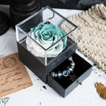 Flag Village Eternal Flower Rose Jewelry Box for Birthday Presents Valentines Day Wedding Gift