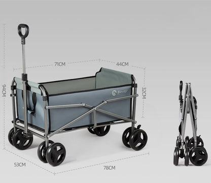 Flag Village Outdoor Camping Trolley Fishing Pull Trailer Storage