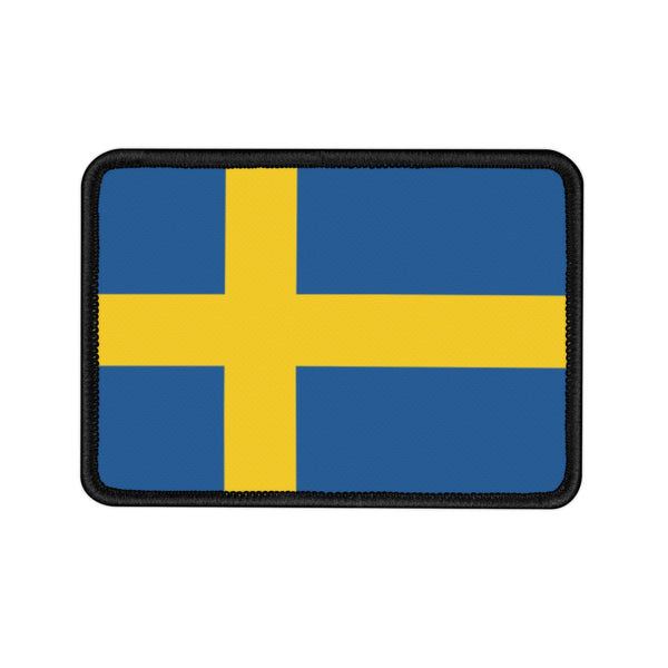 Flag Village Sweden State Flag Embroidered Iron-On Patch