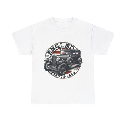 Flag Village UK Vintage Car Flag T-SHIRT Heavy Cotton Tee UK0009
