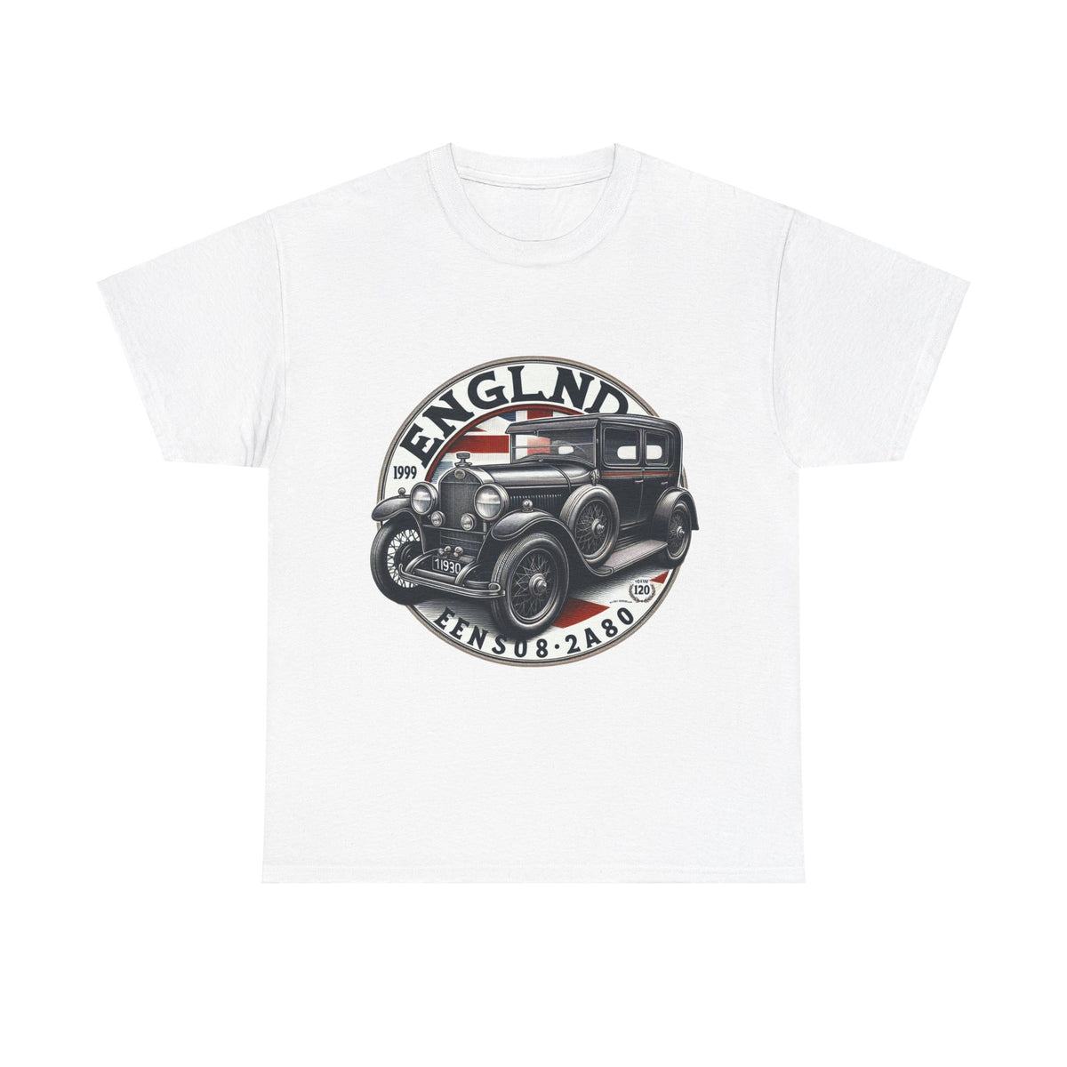 Flag Village UK Vintage Car Flag T-SHIRT Heavy Cotton Tee UK0009