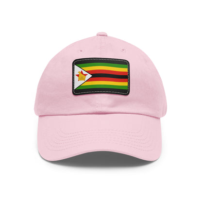 Flag Village Zimbabwe Flag Hat Cap with Leather Patch