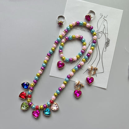 Flag Village Girls' Jewelry Gift Box Necklace Set