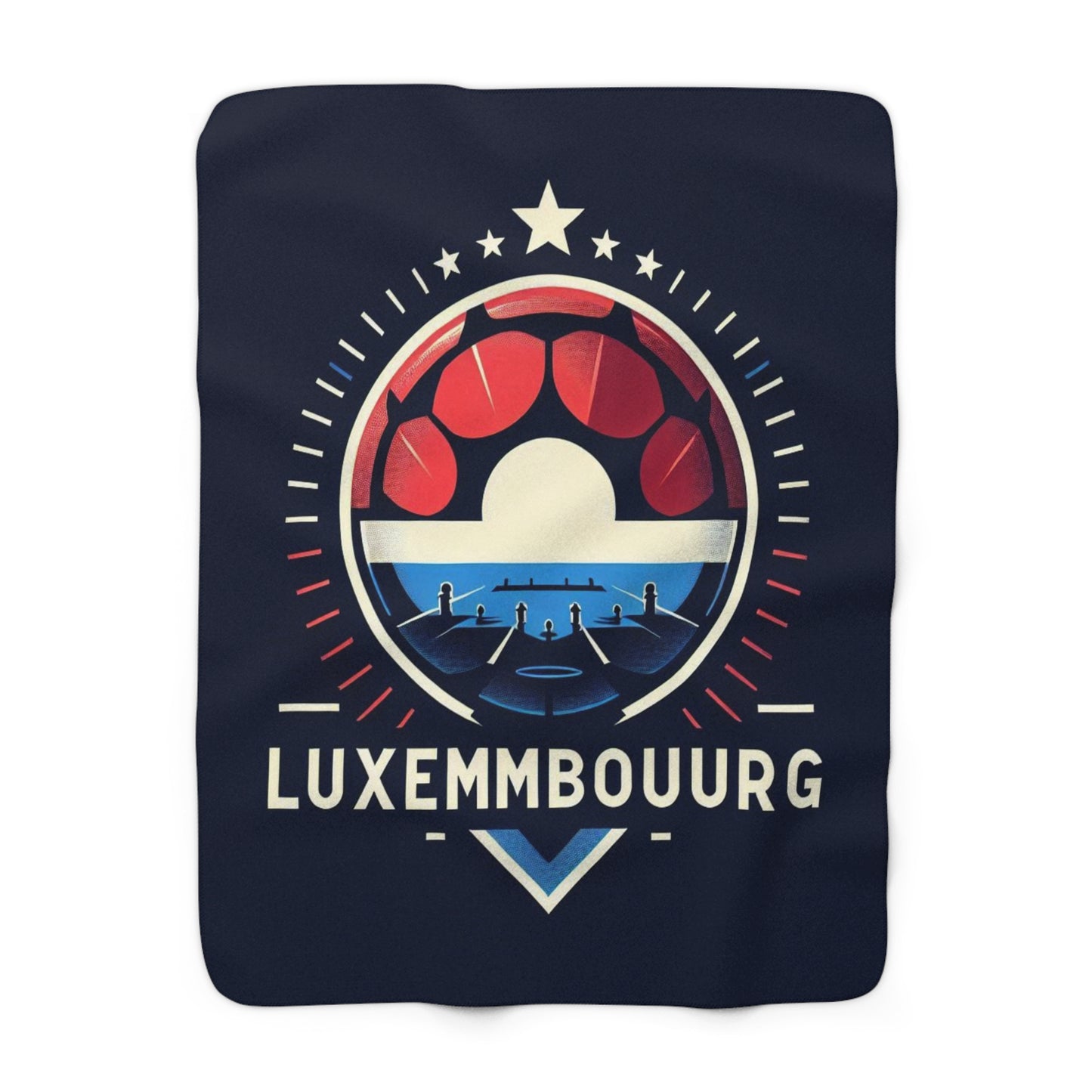 Flag Village Luxembourg Sporting Flag Sherpa Fleece Blanket LUX0009