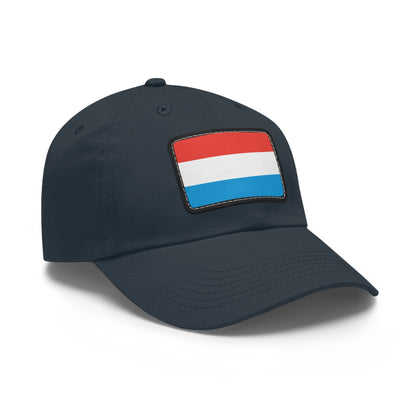 Flag Village Luxembourg Flag Hat Cap with Leather Patch