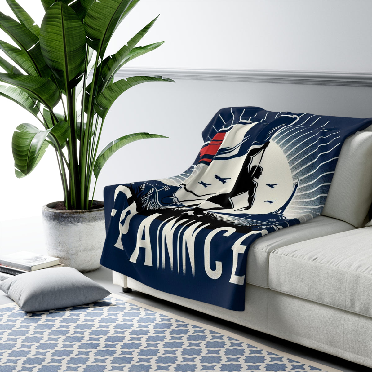 Flag Village France Sporting Flag Sherpa Fleece Blanket FRA0010