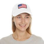 Flag Village United States Flag Hat Cap with Leather Patch