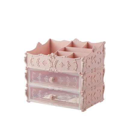 Flag Village Transparent Makeup Organizer Cosmetic Storage Box Drawer Desktop Organizer Jewelry Beauty Storage Bins Lipstick Christmas Gifts