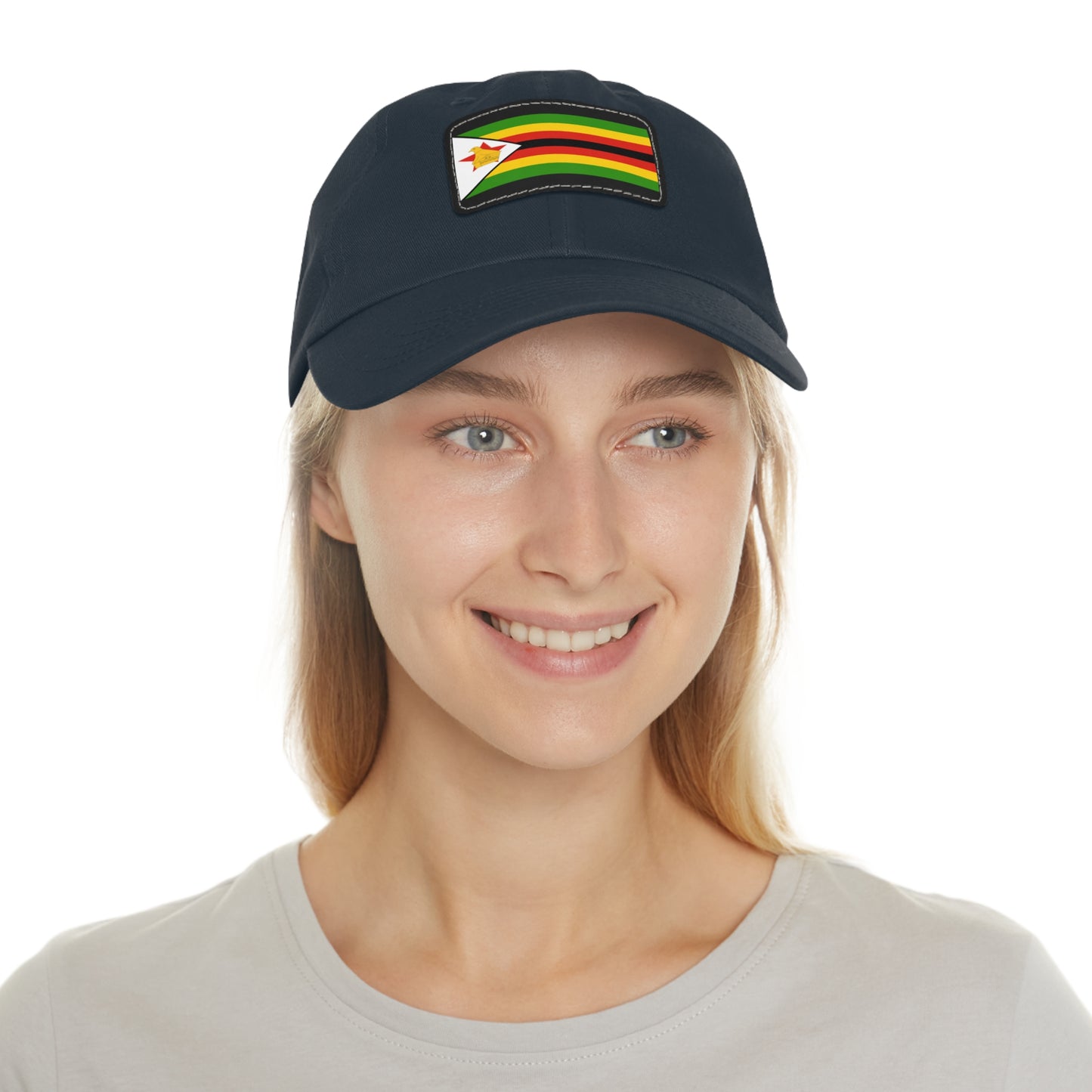 Flag Village Zimbabwe Flag Hat Cap with Leather Patch