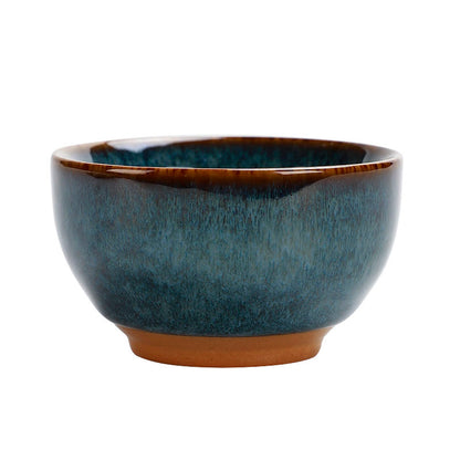 Flag Village High-grade Ceramic Small Tea Bowl Tasting Cups Tealight Gift Box Set