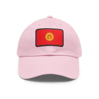 Flag Village Kyrgyzstan Flag Hat Cap with Leather Patch