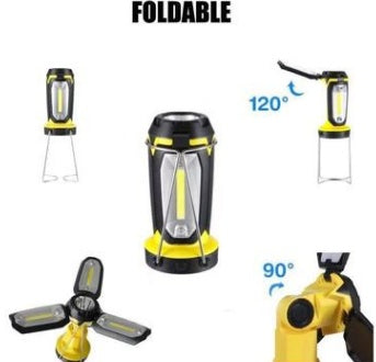 Flag Village Outdoor multi-function LED tool light COB flashlight USB charging hook car maintenance work light camping light