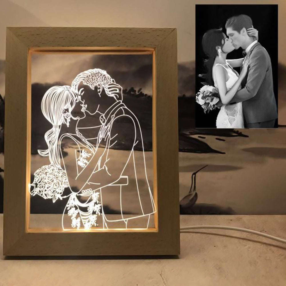 Flag Village Photo Frame Night Light Creative Gifts Customized Children's Gifts