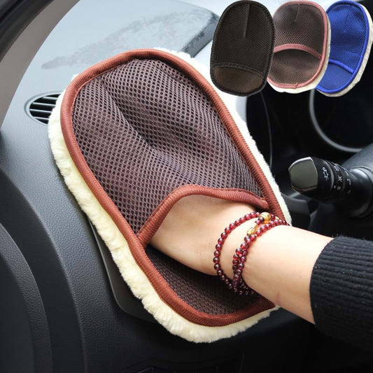 Flag Village Auto Tools Car type soft hair car wash cleaning gloves car motorcycle car wash car care cleaning tools