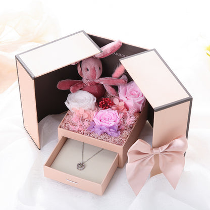 Flag Village Double Door Eternal Flower Stud Gift Box
