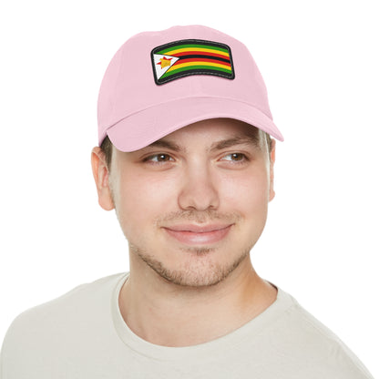 Flag Village Zimbabwe Flag Hat Cap with Leather Patch