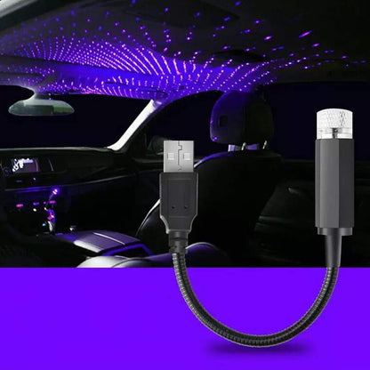 Flag Village Auto Tools Car LED Starry Sky Night Light USB Powered Galaxy Star Projector Lamp For Car Roof Room Ceiling Decor Plug And Play