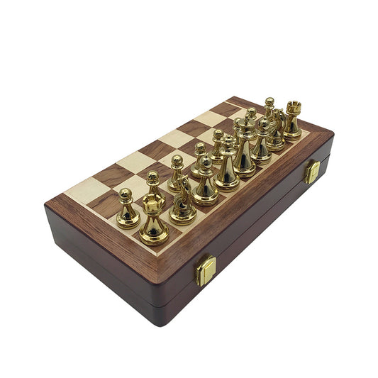 Flag Village Chess Match Special High-end Gift Box Set Solid Wood Folding Board Large Pieces Chess