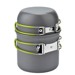 Flag Village Camping Cookware Kit Outdoor Cooking Set Aluminum Equipment Outdoor Pot Travel Tableware Kitchen Hiking Picnic BBQ