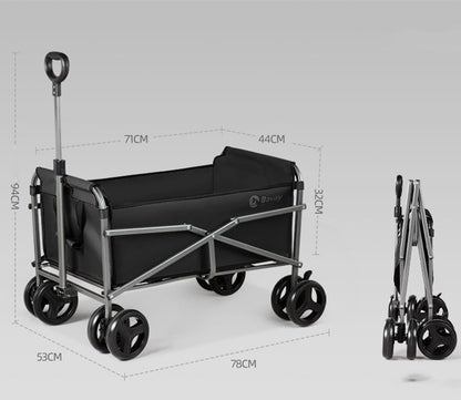 Flag Village Outdoor Camping Trolley Fishing Pull Trailer Storage