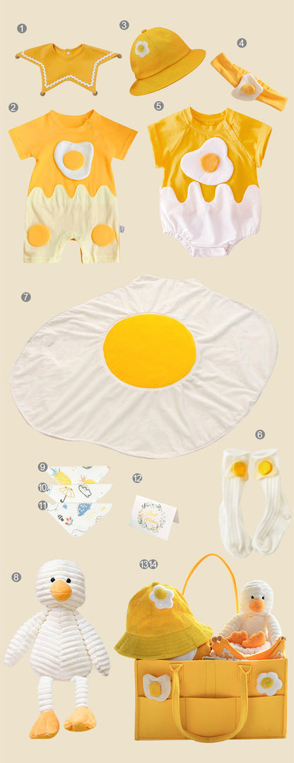 Flag Village Newborn Gift Box Summer Baby Suit Newborn Dress Princess Full Moon Gift Newborn Baby Supplies