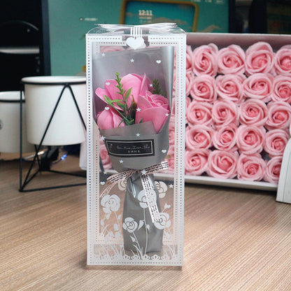 Flag Village Valentine's Day Soap Rose Bouquet Gift Box