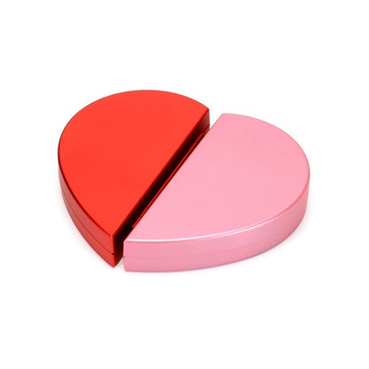 Flag Village 3D Love Box Heart-shaped Rose Flower Rotating Ring Box Valentines Day Gift