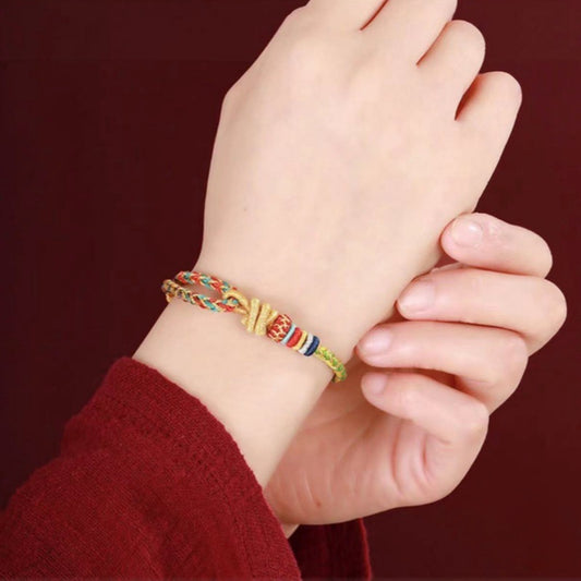 Flag Village String Spool Bracelet Men And Women Couple Gifts Handmade