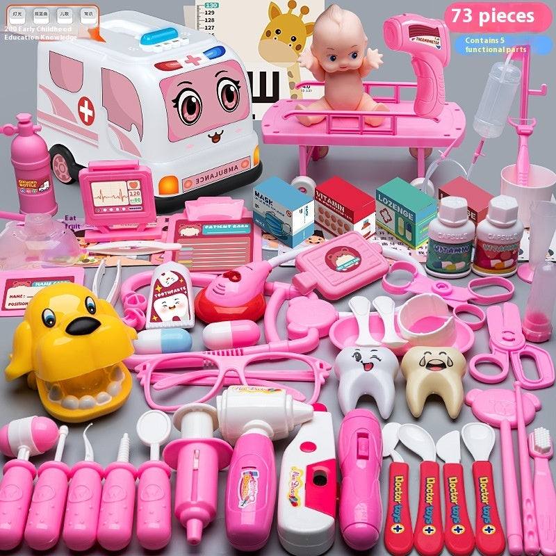 Flag Village Children's Doctor Toy Set Tool Medical Box