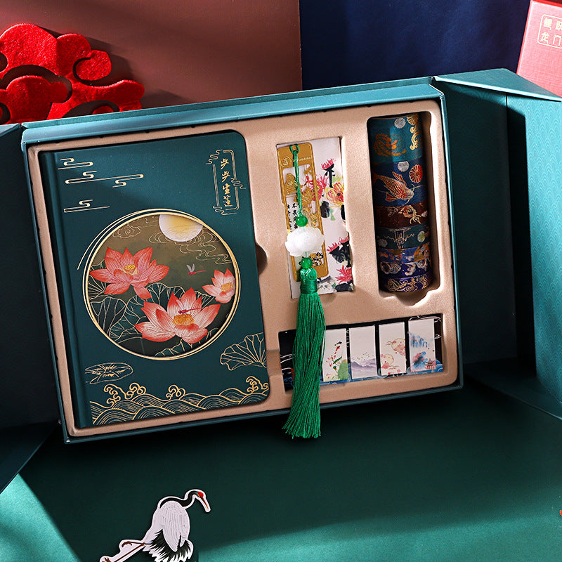 Flag Village Creative Retro Hardcover Notebook Gift Box Set