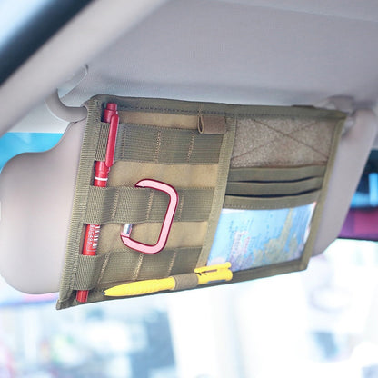 Flag Village Auto Tools Car Sunshade Tactical Storage Bag Visor Panel Holder Car Auto Accessories