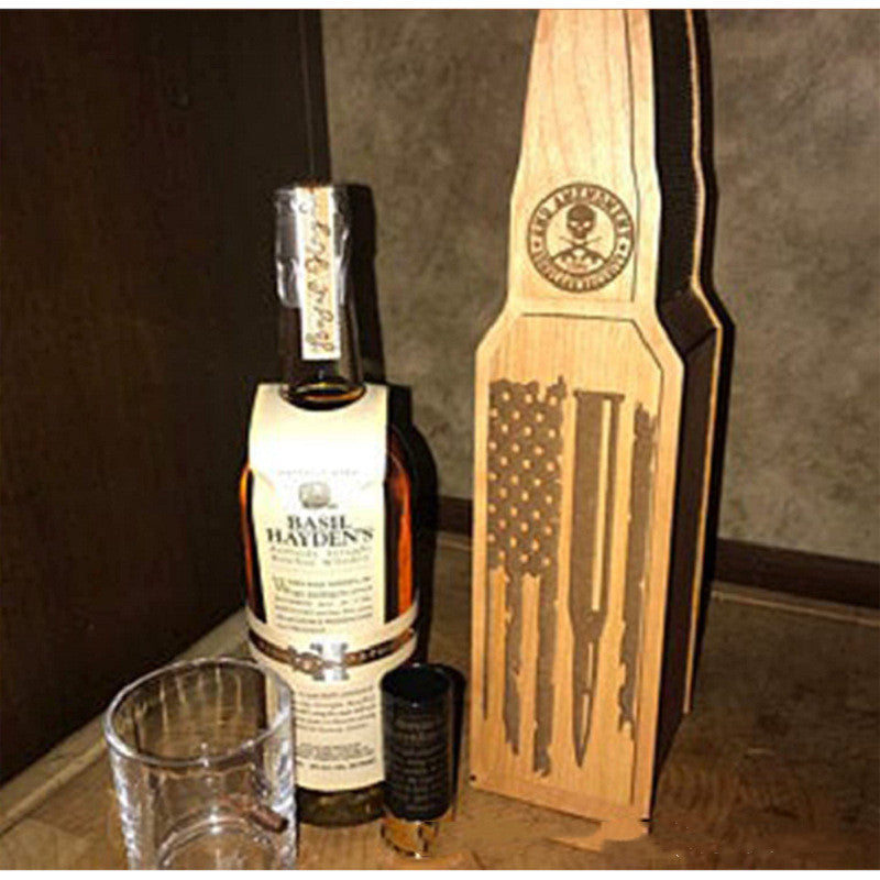Flag Village Fathers Day Red Wine Wooden Gift Box