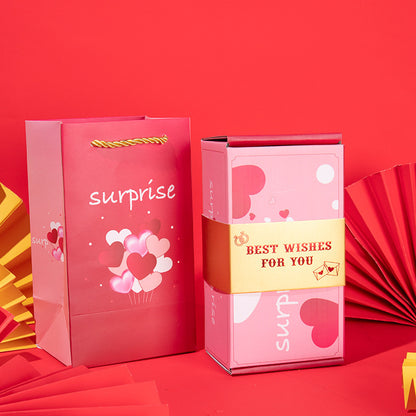 Flag Village Surprise Box Gift Box Explosion Gift Box Surprise Bounce Box Diy Folding Paper Box Money Box Birthday Christmas Anniversary Gift