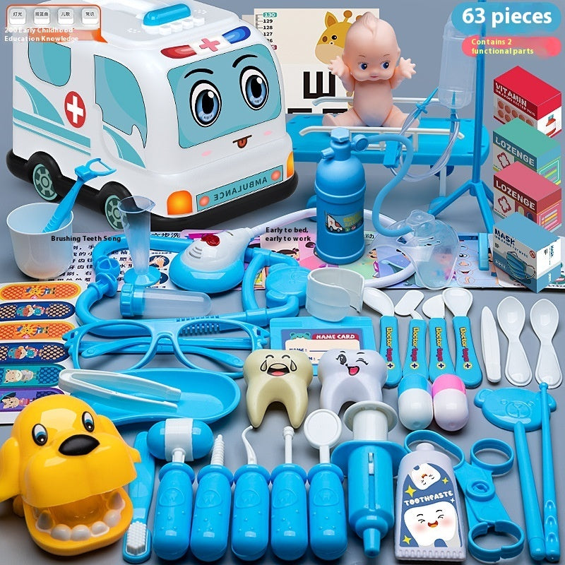 Flag Village Children's Doctor Toy Set Tool Medical Box