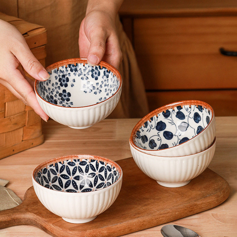 Flag Village Rattan Japanese Retro Rice Bowl Gift Box