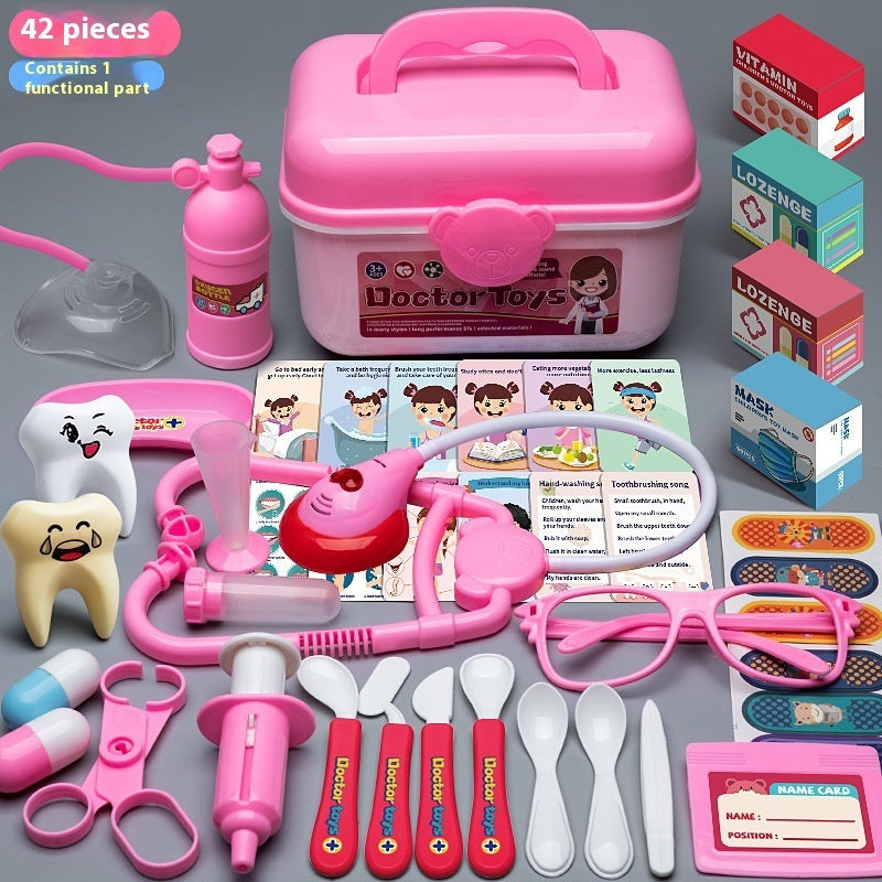 Flag Village Children's Doctor Toy Set Tool Medical Box