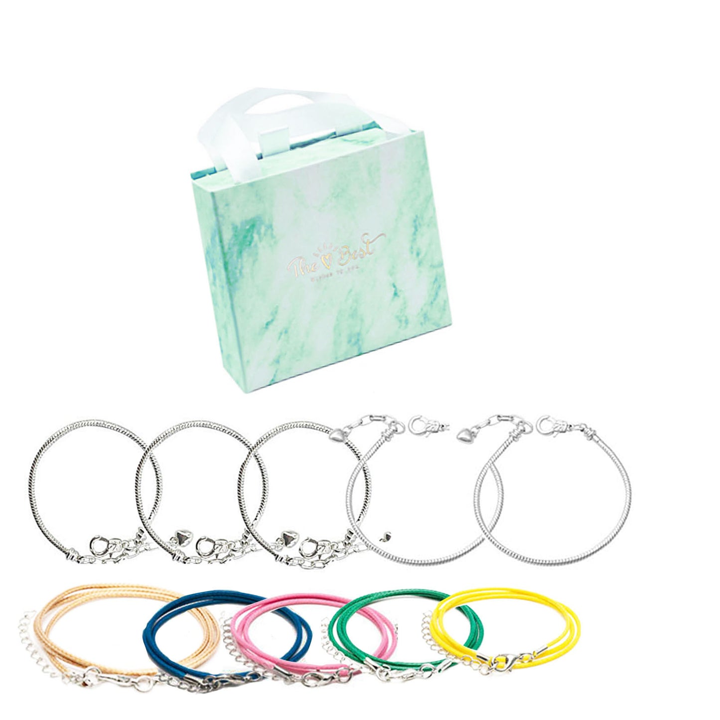 Flag Village Children's DIY Green 84PCS Bracelet Set Gift Box