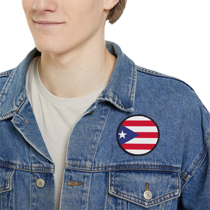 Flag Village Puerto Rico Flag Embroidery Iron-On Patches