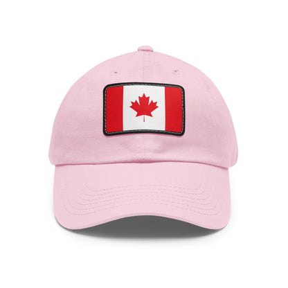 Flag Village Canada Flag Hat Cap with Leather Patch
